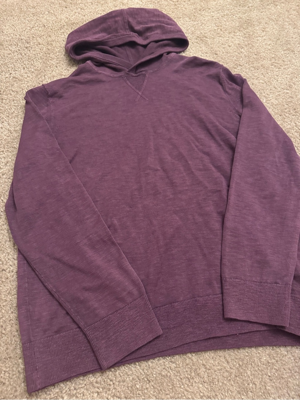 Banana Republic Men's Hooded Pullover Sweatshirt in Plum
